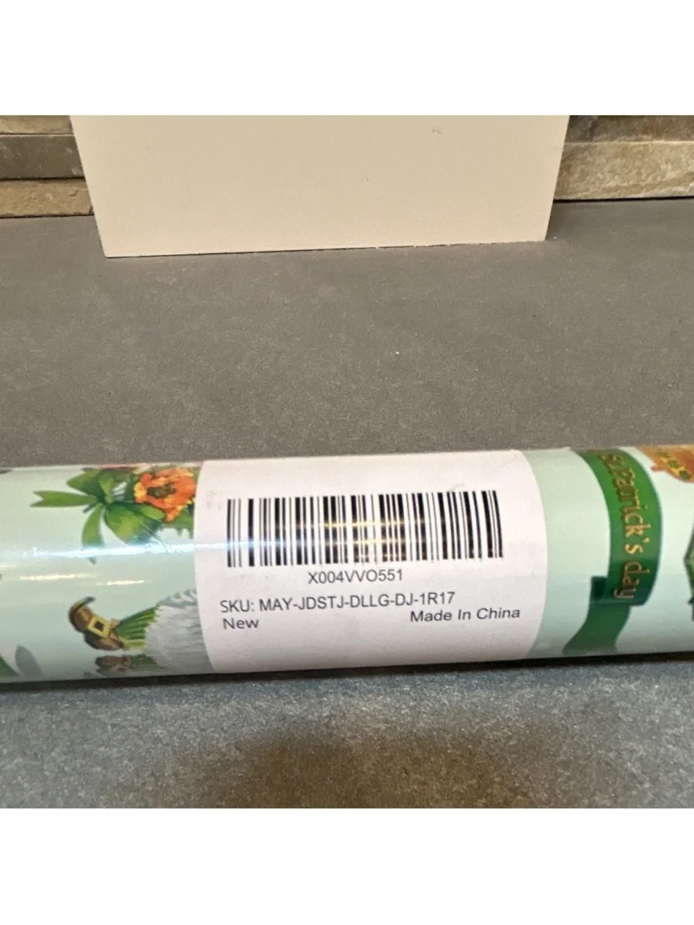 Festive St. Patrick's Day Reversible Lucky Green and Gold Gift Wrap